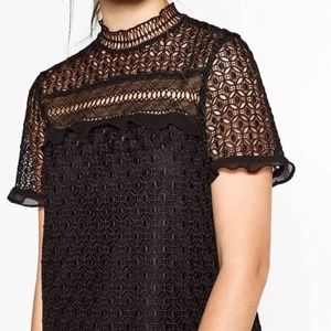 High Neck Lace Top